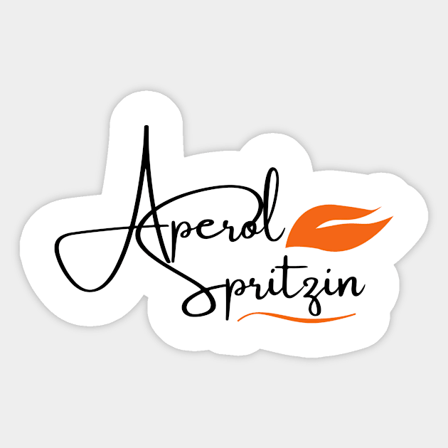 Aperol Spritz slogan fun orange glow typography celebrating the taste of summer Sticker by Butterfly Lane